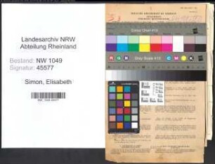 Entnazifizierung Elisabeth Simon , geb. 07.07.1910 (Gewerbeoberlehrerin)