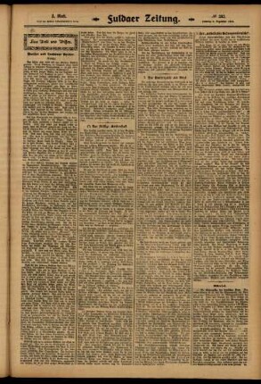 Fünfte Ausgabe vom Samstag, den 06. Dezember 1913.