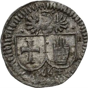 Einseitiger Pfennig der Reichsstadt Schwäbisch Hall, 1664