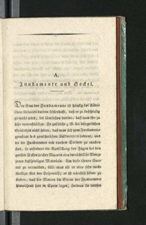 A. Fundamente und Sockel