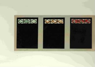 Entwürfe für drei Glasfenster in einem Privathaus in Wetter-Oberrosphe