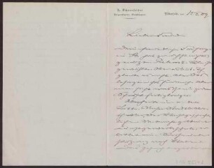 Schreiben an Hermann Muthesius (Brief)