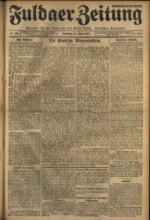Ausgabe vom Sonntag, den 21. Juni 1925.