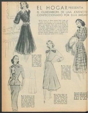 El Hogar presenta: El guadarropa de una jovencita confeccionado por ella misma