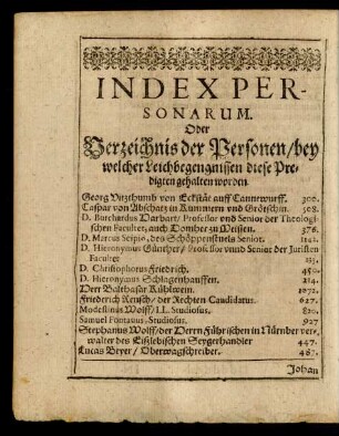 Index Personarum.