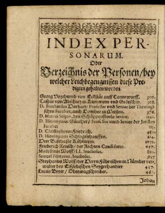 Index Personarum.