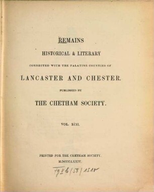 The history of the parish Kirkham, in the county of Lancaster