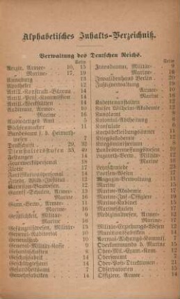 Alphabetisches Inhalts-Verzeichniß