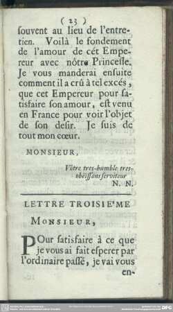 Lettre Troisieme