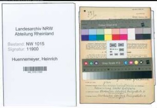 Entnazifizierung Heinrich Huennemeyer , geb. 03.09.1894 (Lokfuehrer)