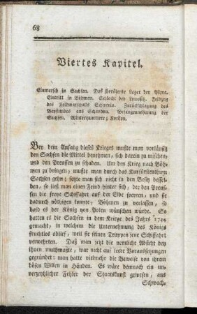 Viertes Kapitel. Einmarsch in Sachsen [...]