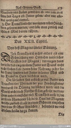 Das XXIII. Capitel. Von deß Magens übeler Däuung.