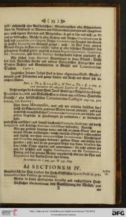 Ad Sectionem IV.