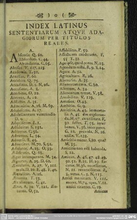 Index Latinus Sententiarum Atque Adagiorum Per Titulos Reales
