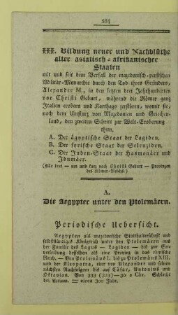 III. Bildung neuer und Nachblüthe alter asiatisch-afrikanischer Staaten