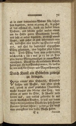 Durch Kunst ein Erdbeben zuwege zu bringen