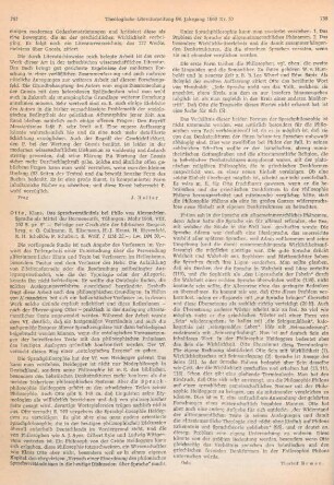 767-768 [Rezension] Otte, Klaus, Das Sprachverständnis bei Philo von Alexandrien