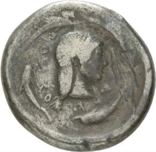 Tetradrachme aus Syrakus/ Sizilien