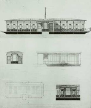 Entwurf für das Waschschiff Treichler in Zürich (Projekt II)