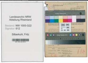 Entnazifizierung Fritz Silberkuhl , geb. 04.01.1884 (Milchhaendler)