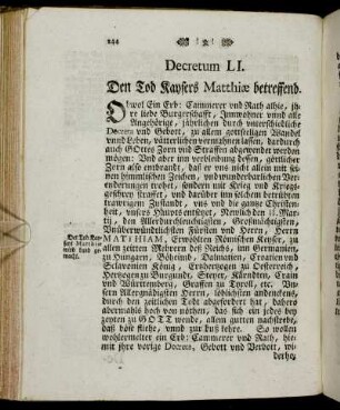 Decretum LI. - Decretum LX.
