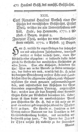 Versuch einer Geschichte des menschlichen Geschlechts. T.1.2.