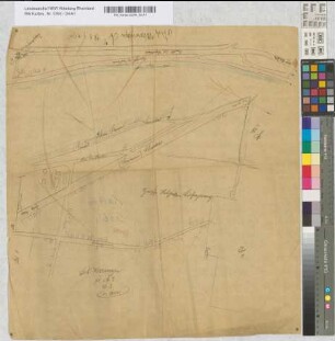Bürgermeisterei Worringen. Flur Aa. Bl. 3. Aus: Deichschau Riehl-Worringen. Nebenkarte: Flur Aa. Bl. 1 1 : 2500