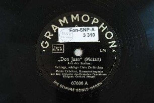 "Don Juan" : Arie der Zerlina: Schlage, schlage Dein Zerlinchen / (Mozart)