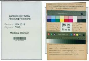 Entnazifizierung Heinrich Mertens , geb. 02.07.1921 (Arbeiter)