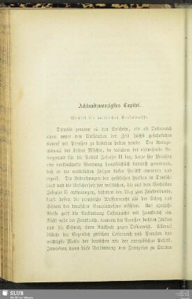 Achtundzwanzigstes Capitel. Wechsel der politischen Verhältnisse