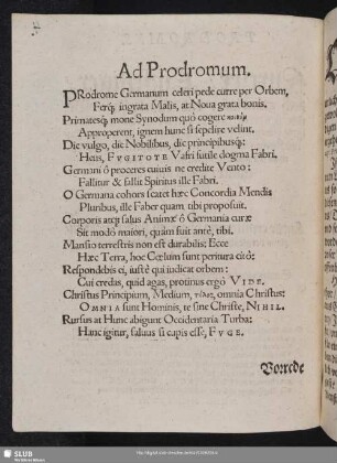 Ad Prodromum