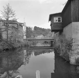 Bautzen, Blick entlang der Hauptspree Richtung Hammermühle : Bautzen. Blick entlang der Hauptspree Richtung Hammermühle