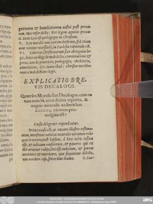 Explicatio Brevis Decalogi.