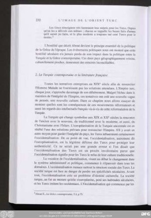2. La Turquie contemporaine et la littérature française