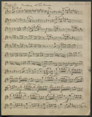 Fra Diavolo, banda, AWV 18, HenK deest, Excerpts, Arr - BSB Mus.Schott.Ha 2998-2 : [heading, fl.picc in E|b:] Ouverture aus Fra Diavolo.