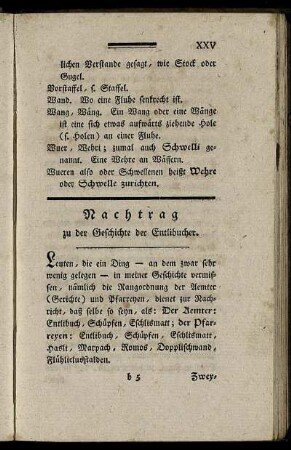 Nachtrag zu der Geschichte der Entlibucher.