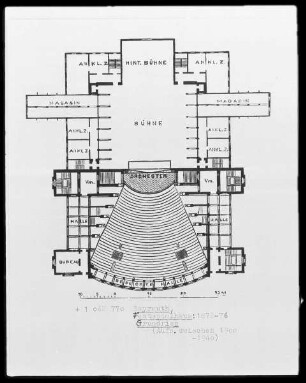 Grundriß des Richard-Wagner-Festspielhauses in Bayreuth