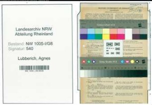 Entnazifizierung Agnes Lubberich , geb. 30.11.1911 (Dolmetscherin)