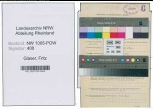 Entnazifizierung Fritz Glaser , geb. 27.11.1922 ()
