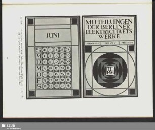 Mitteilungen der Berliner Elektricitätswerke [Kalenderblatt Juni]