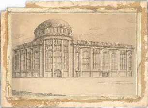 Billing, Hermann; Straßburg (Frankreich); "Warenhaus Modern" - Fassadenentwurf (Perspektive)