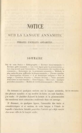 Notice sur la langue annamite