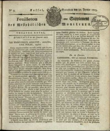 No. 9, Sonnabend den 30. Januar 1813
