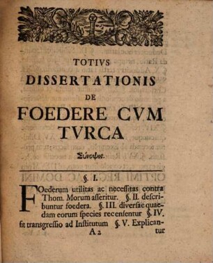 An princeps Christianus cum non-Christiano adversus Christianum foedus inire possit?