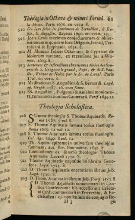 61-94, Theologia Scholastica - Morales