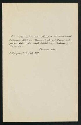 Zulassungsgesuch (Waldenmaier) 17.7.1922