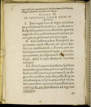 Caput II. De Partitione Iurium Regni Et Imperii