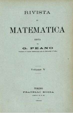 5: Rivista di matematica