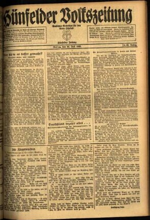 Ausgabe vom Freitag, den 30. Juli 1920.