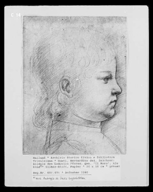 Bildnis des Ludovico Sforza, gen. 'Il Moro', als Kind